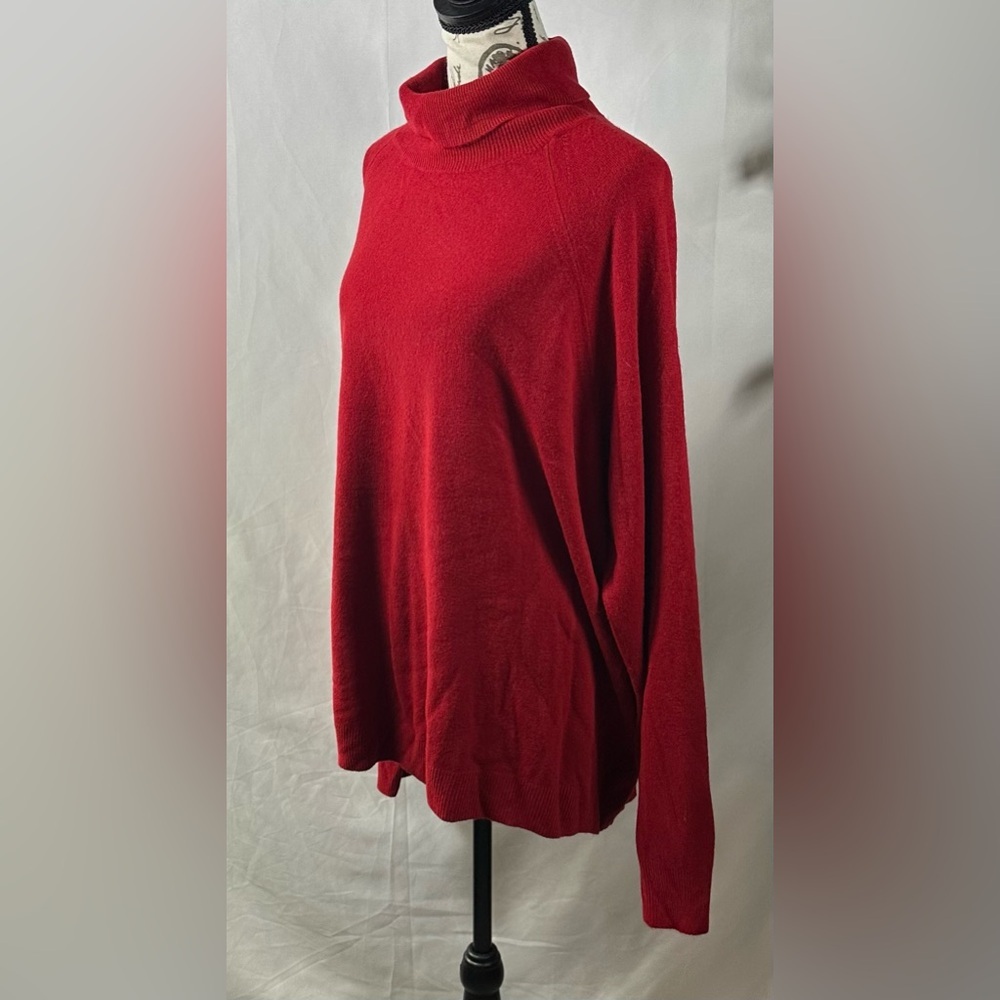 Karen Scott Vibrant Red Cowl Neck Sweater - Picture 3 of 10
